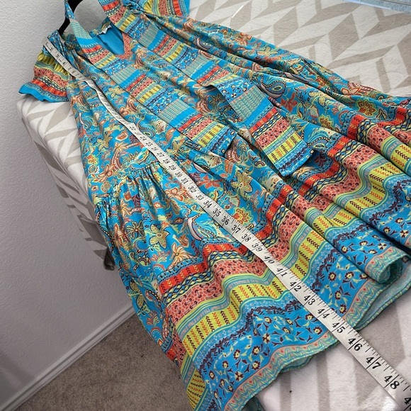 Current Air NWOT‎ Paisley Border Print MIDI Dress size XS - Picture 12 of 12